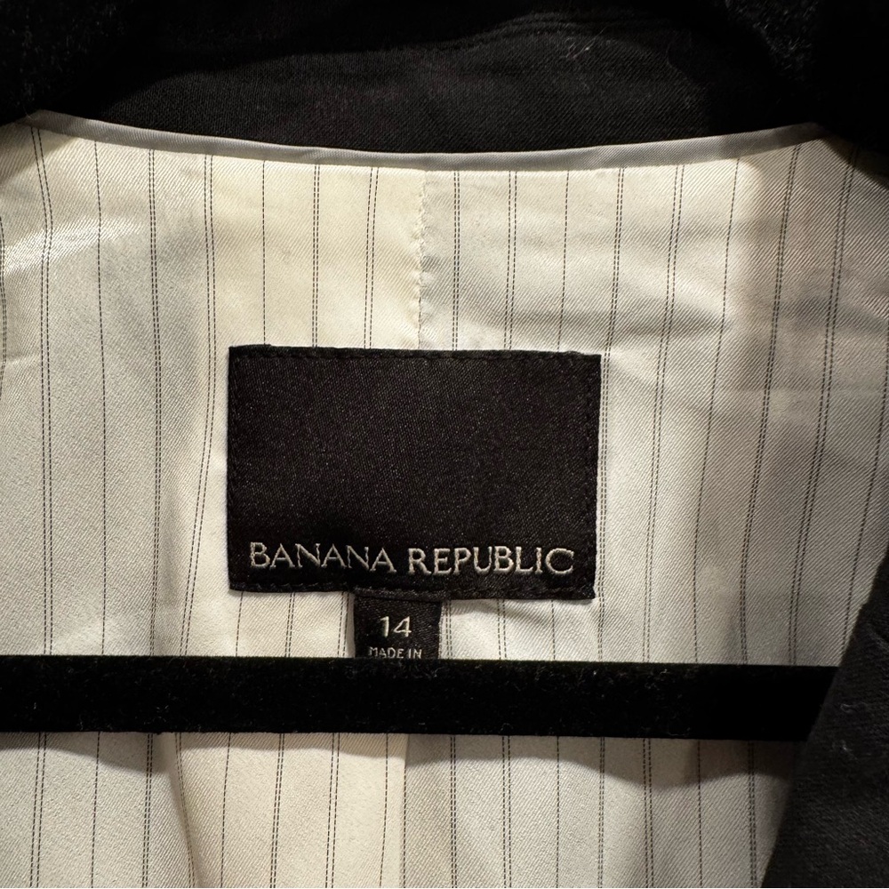 Banana Republic‎ Women’s Black Wool Blazer Size 14 Preppy Academia Career Office - Picture 5 of 10